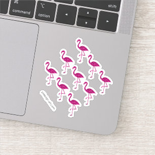 Glänzender Flamingo Rosa Glitter Funkeln Muster Aufkleber