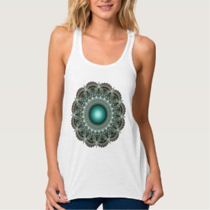 Glänzender fraktaler Sternenschmuck Tank Top