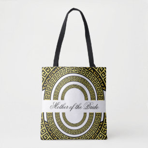 Glänzender goldener Folieneffekt griechisches Mäan Tasche