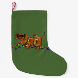 Glänzender Hund Kleiner Weihnachtsstrumpf