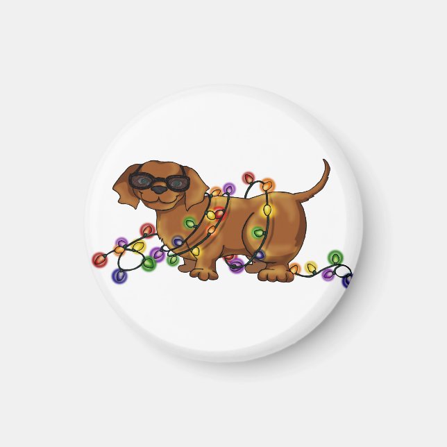 Glänzender Hund Magnet (Vorne)