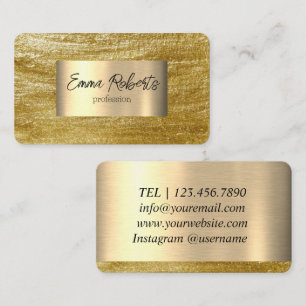Glänzender Luxus Poliertes Gold Visitenkarte