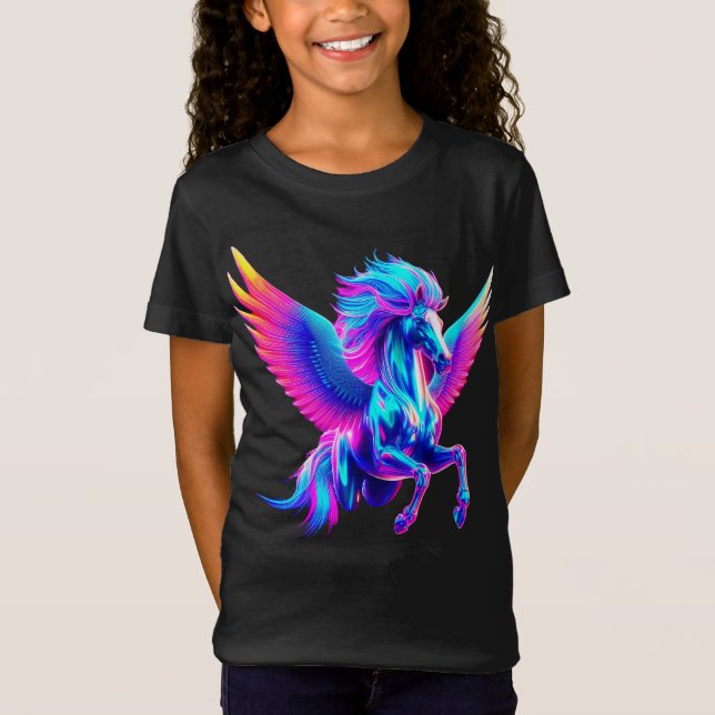 glänzender Pegasus T-Shirt (Vorderseite)