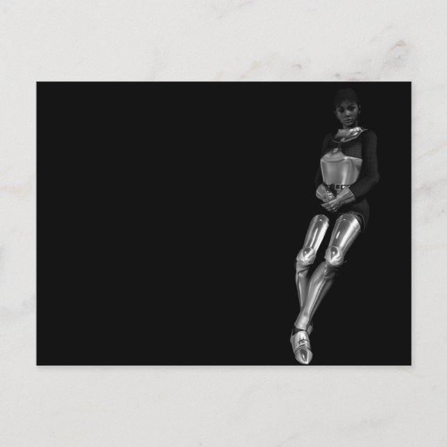 glänzender Ritter Postkarte (Vorderseite)