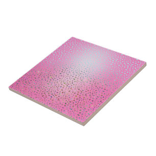 Glänzender Rosa Gepardendruck Fliese