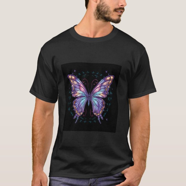 Glänzender Schmetterling T-Shirt (Vorderseite)