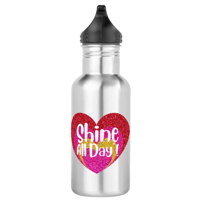 glänzender Tag Edelstahlflasche (Rechts)