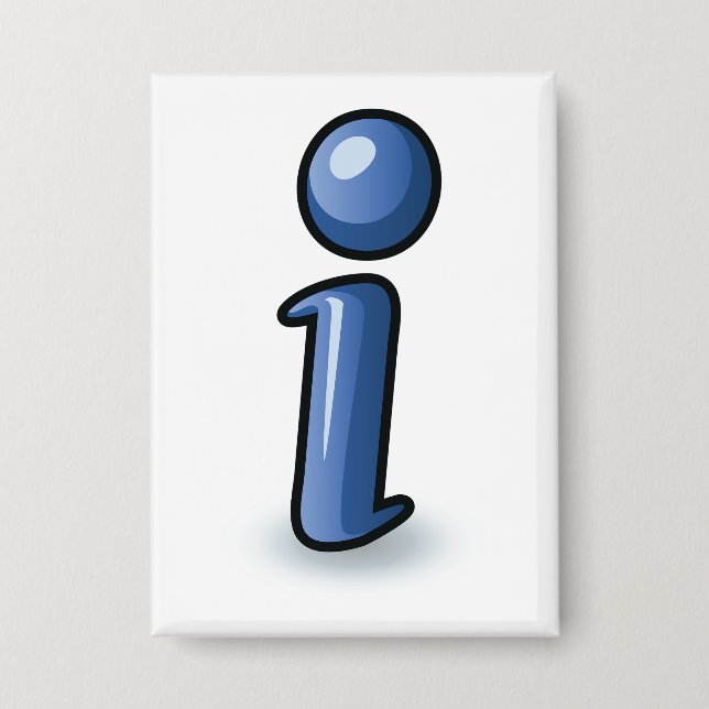 Glänzendes blaues Informationssymbol Button (Vorderseite)