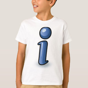 Glänzendes Blaues Informationssymbol T-Shirt