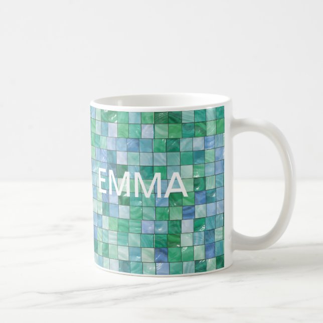 Glänzendes blaues kaffeetasse (Rechts)