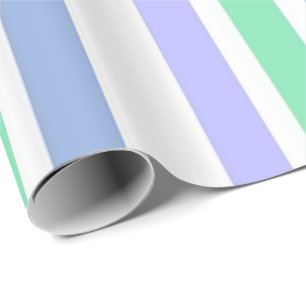 Glänzendes Geschenkpapier Grün Lila Streifen
