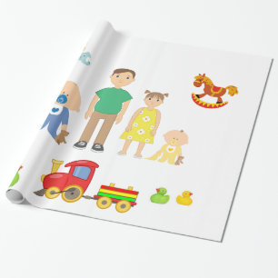 Glänzendes Geschenkpapier, Kinderbetreuungsdienste Geschenkpapier