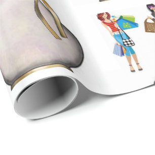 Glänzendes Geschenkpapier Parfüm
