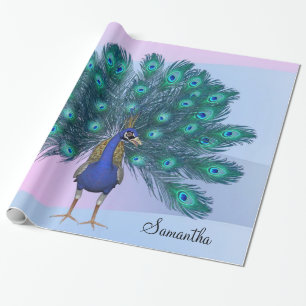 Glänzendes Geschenkpapier, Pfau Geschenkpapier