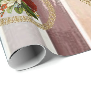 Glänzendes Geschenkpapier viktorianisch floral