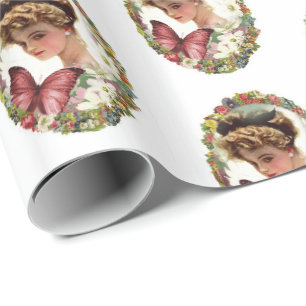 Glänzendes Geschenkpapier Vintage Viktorianisch