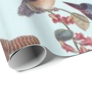 Glänzendes Geschenkpapier Vintage Vogel