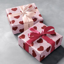 Glänzendes Glitter-Herz-Valentinstag-Muster-Gesche