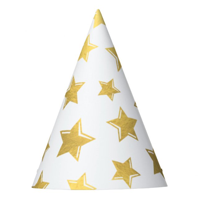 Glänzendes Gold hat Party-Hut in der Hauptrolle Partyhütchen (Vorderseite)