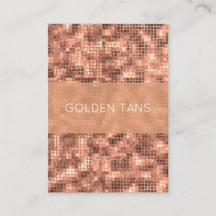 Glänzendes Gold Luxus Funkeln Mädchenhaft Paillett Visitenkarte