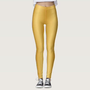Glänzendes Goldenes Leggings