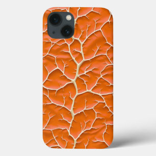 Glänzendes oranges iPhone-Case mit Ast-Textur Case-Mate iPhone Hülle