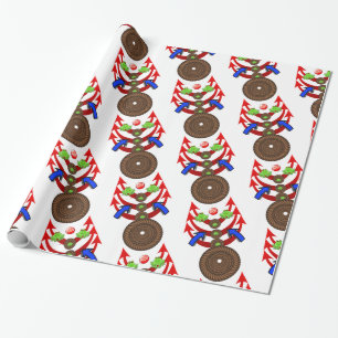glänzendes Papier, Seilpfeile Geschenkpapier