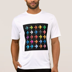 Glänzendes Pfeil-Set mit lebendigen Richtungszeige T-Shirt