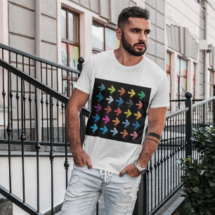 Glänzendes Pfeile-Set Lebendige Richtungspfeile T-Shirt