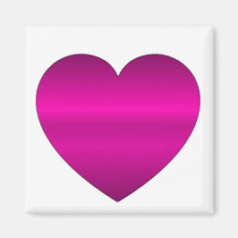 Glänzendes rosa Herz Magnet