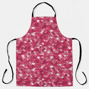 Glänzendes rosa Paillettenmuster Schürze