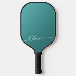 Glänzendes Teal-Pickleball-Geschenk mit individuel Pickleball Schläger