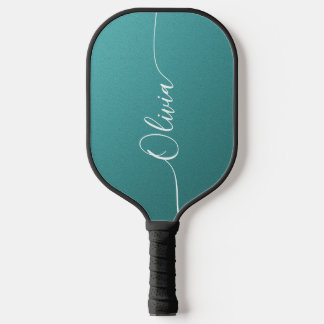 Glänzendes Türkis-Pickleball-Geschenk mit individu Pickleball Schläger