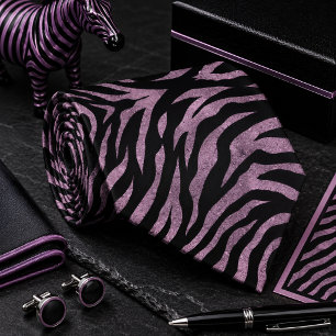 Glänzendes Zebra Wildtier-Muster Krawatte