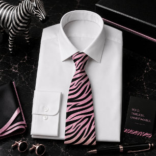 Glänzendes Zebra Wildtier-Muster Krawatte
