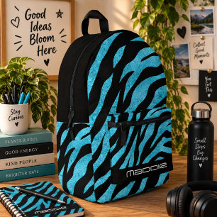 Glänzendes Zebramuster Druck-Rucksack Bedruckter Rucksack