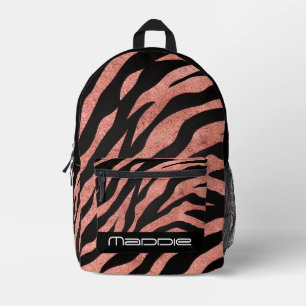 Glänzendes Zebrastreifen-Muster Druck-Rucksack Bedruckter Rucksack