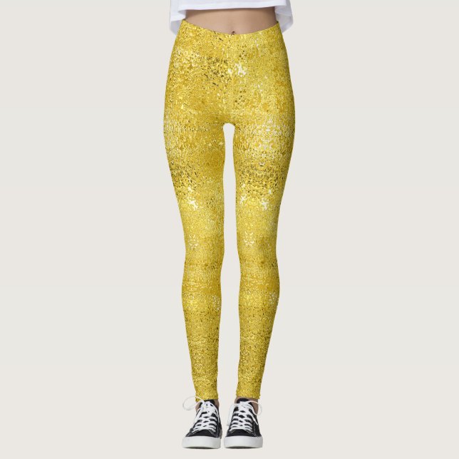 Glanzglanz und glänzende Imitate Leggings (Vorderseite)