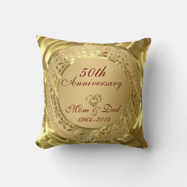 GlanzGold 50. Hochzeitstag Kissen (Vorderseite)