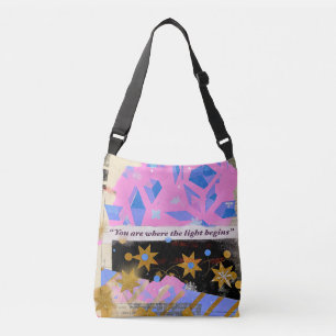 Glanzjuwel – Pink Gold Shine-Tasche Tragetaschen Mit Langen Trägern