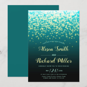 Glanzlichter aquamariner blauer Winter Einladung z