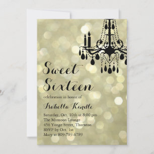 Glanzlichter Gold Ballroom Sweet 16 Einladung