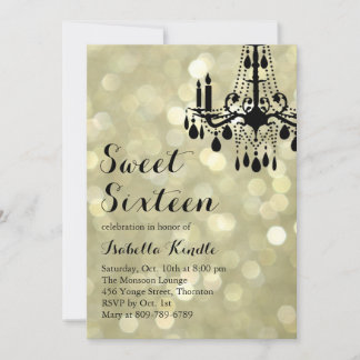Glanzlichter Gold Ballroom Sweet 16 Einladung