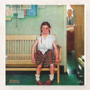 Glanzschuß oder Außenseite das Büro der Direkti Glasuntersetzer