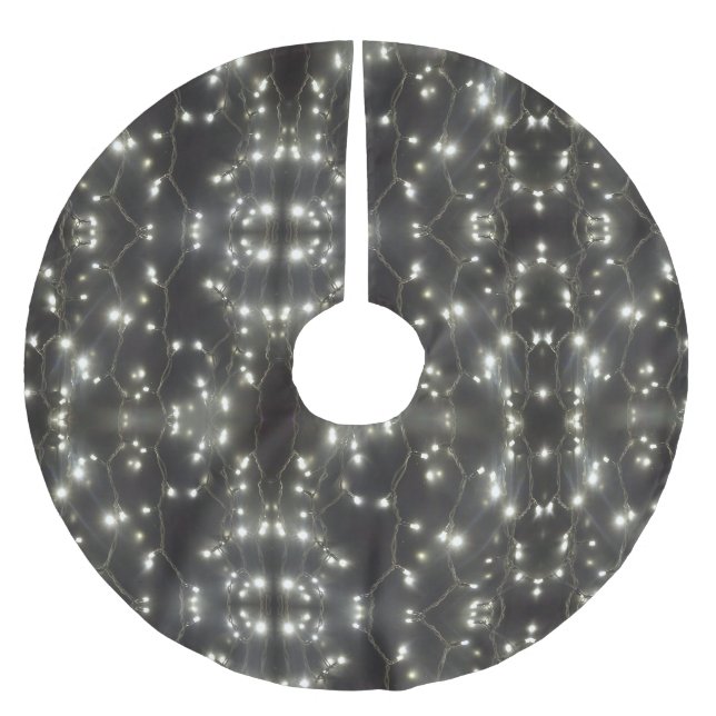 Glanzseidenblumen Polyester Weihnachtsbaumdecke (Vorderseite)