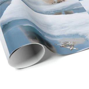 Glanzwackelpapier Polar Bear Geschenkpapier