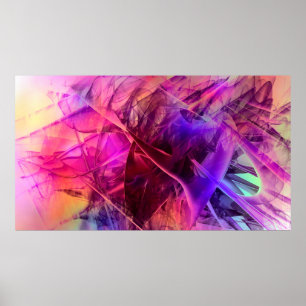 Glas abstrakte Brechung Rendering Poster