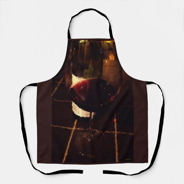 Glas aus Rotwein Fotografie Kunst Schürze (Vorderseite)