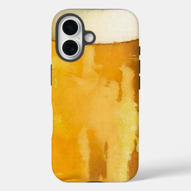 Glas Bier iPhone 16 Hülle (Rückseite)