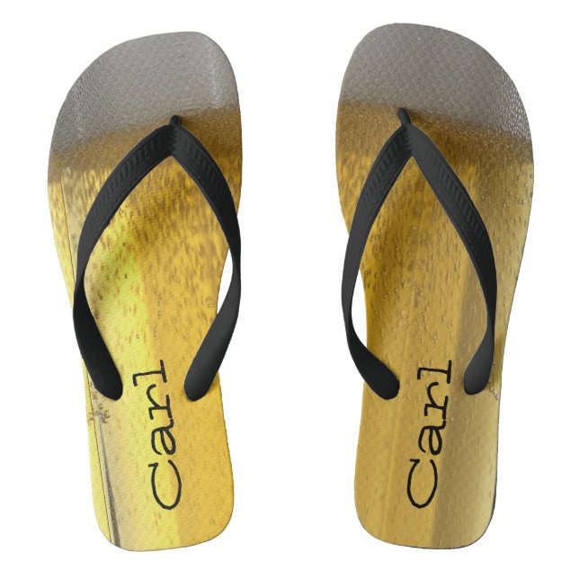 Glas Bier Personalisiert Flip Flops (Fußbett)